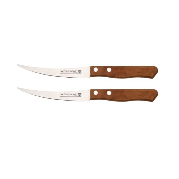 Royalford 2pcs Fruit Knife Set, Stainless Steel Blade, Wooden handle, RF10772