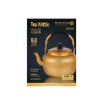 Royalford 6.0L Golden-Finish Aluminum Tea Kettle, RF10770