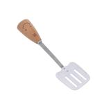 Royalford Slotted Turner, Stainless Steel with Wooden Handle, RF10661