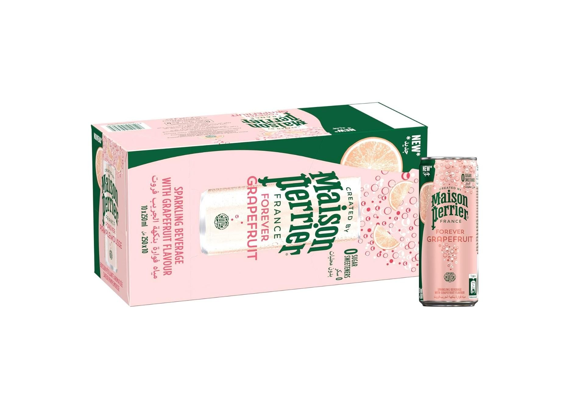 Maison Perrier Grapefruit Flavor, Slim Can  - 250 ml x 10