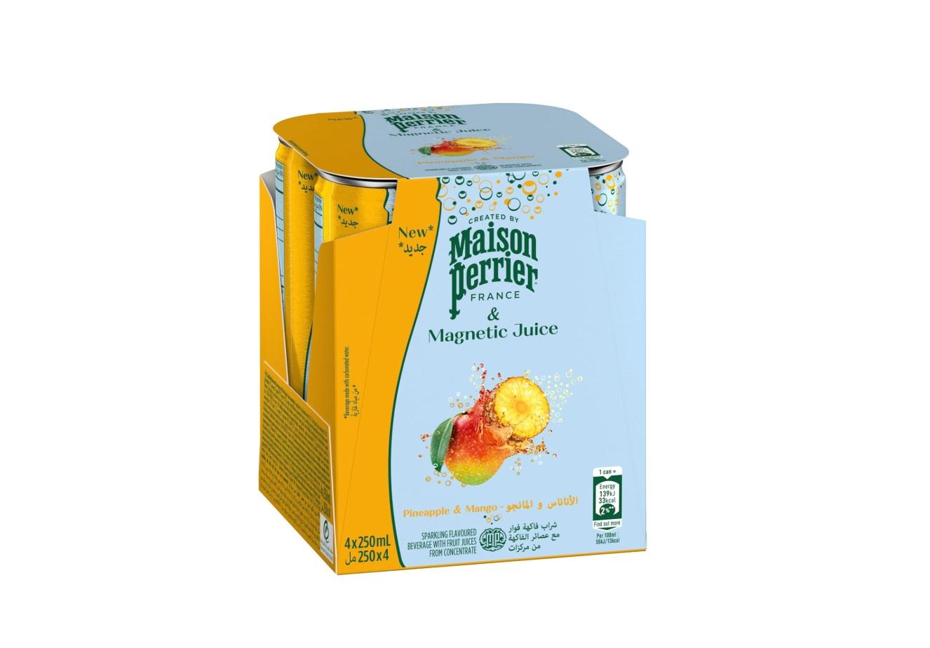 Maison Perrier Magnetic Juice, Pineapple and Mango - 250 ml x 4