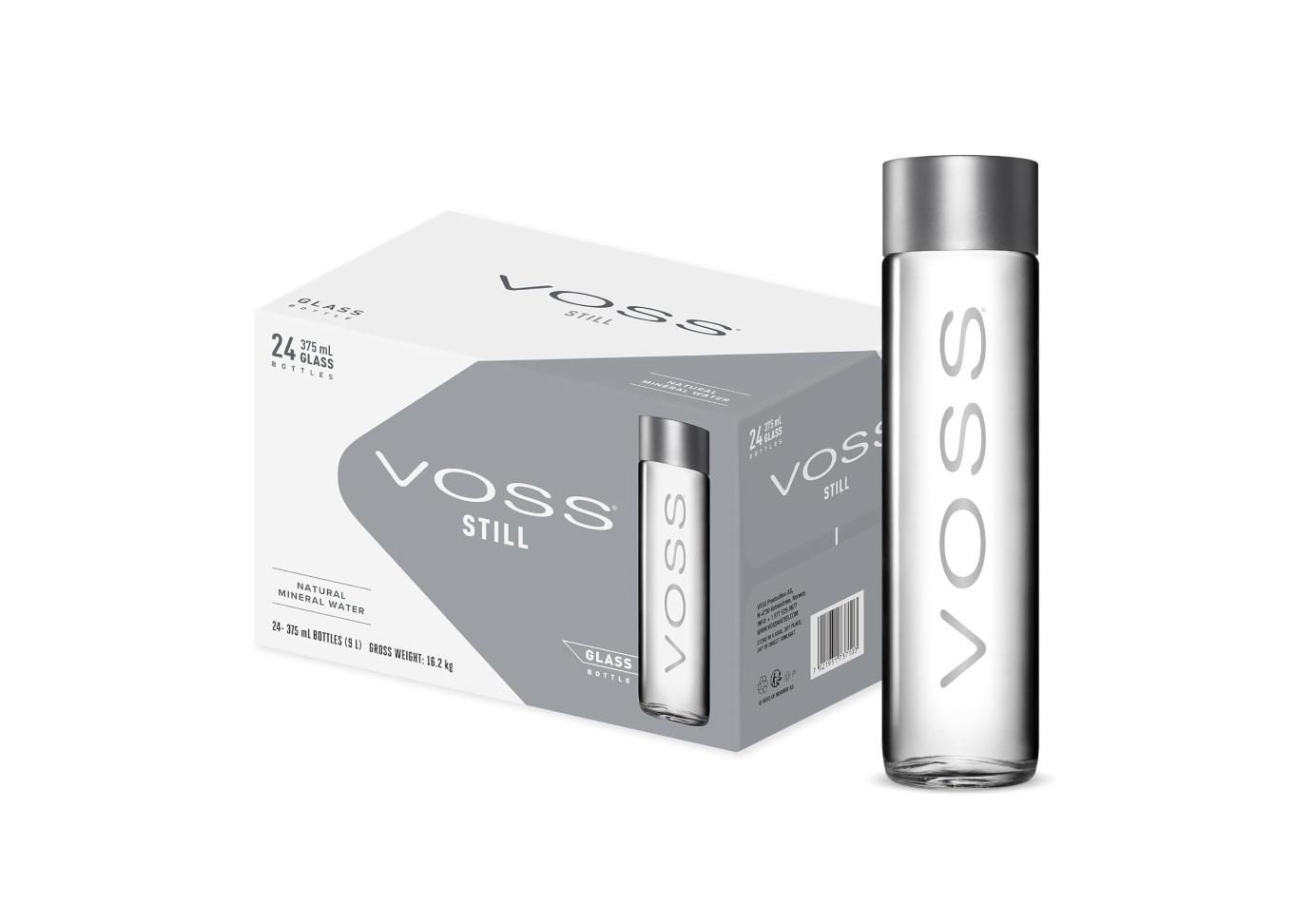Voss Still Water, Glass Bottle - 375 ml x 24