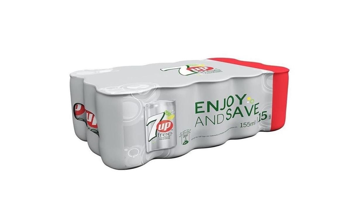 7Up Diet Softdrink, Can - 150 ml x 15