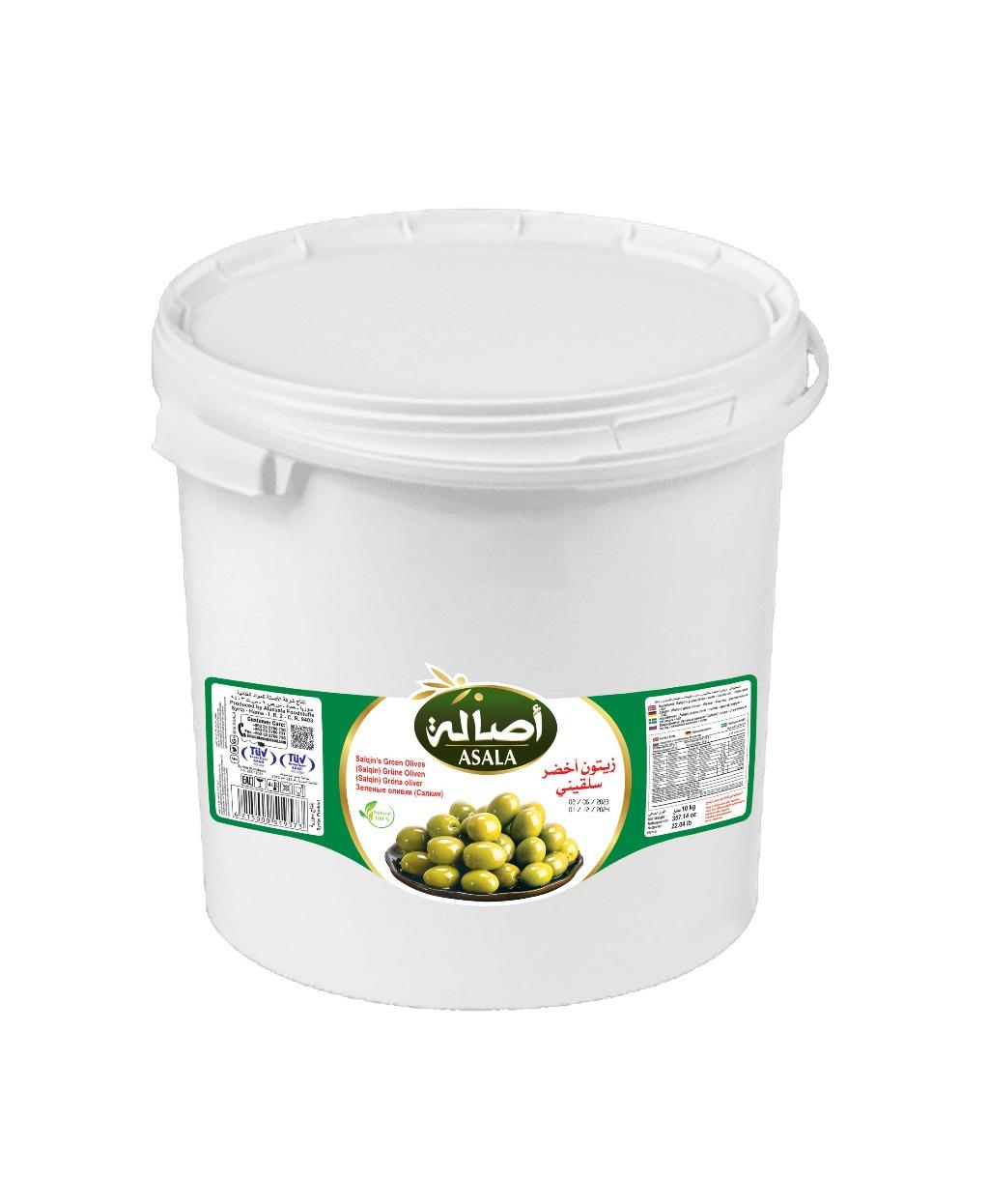 Asala Salqini Green Olives - 10 kg