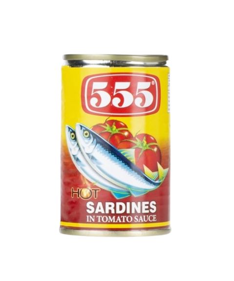 555 Sardines in Tomato Sauce with Chili - 425g
