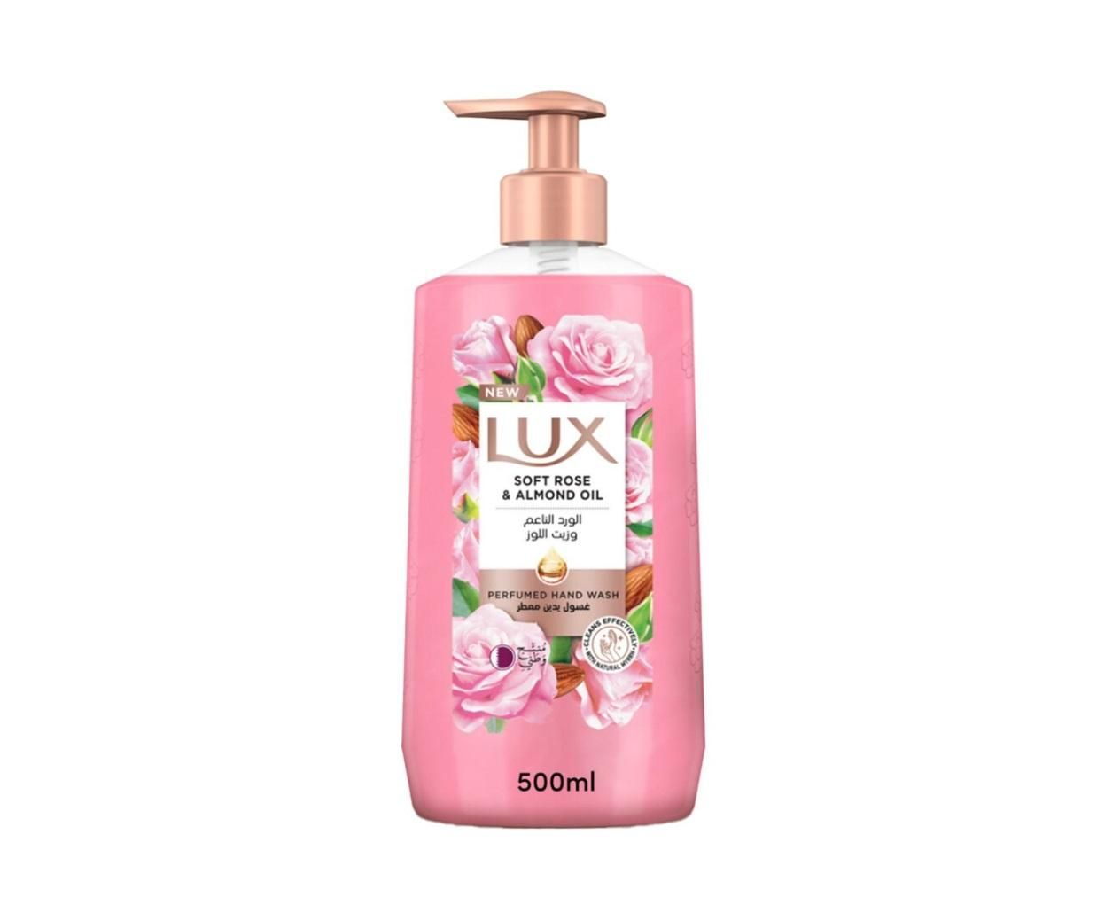 Lux Perfumed Hand Wash, Soft Rose & Almond Oil - 500 ml
