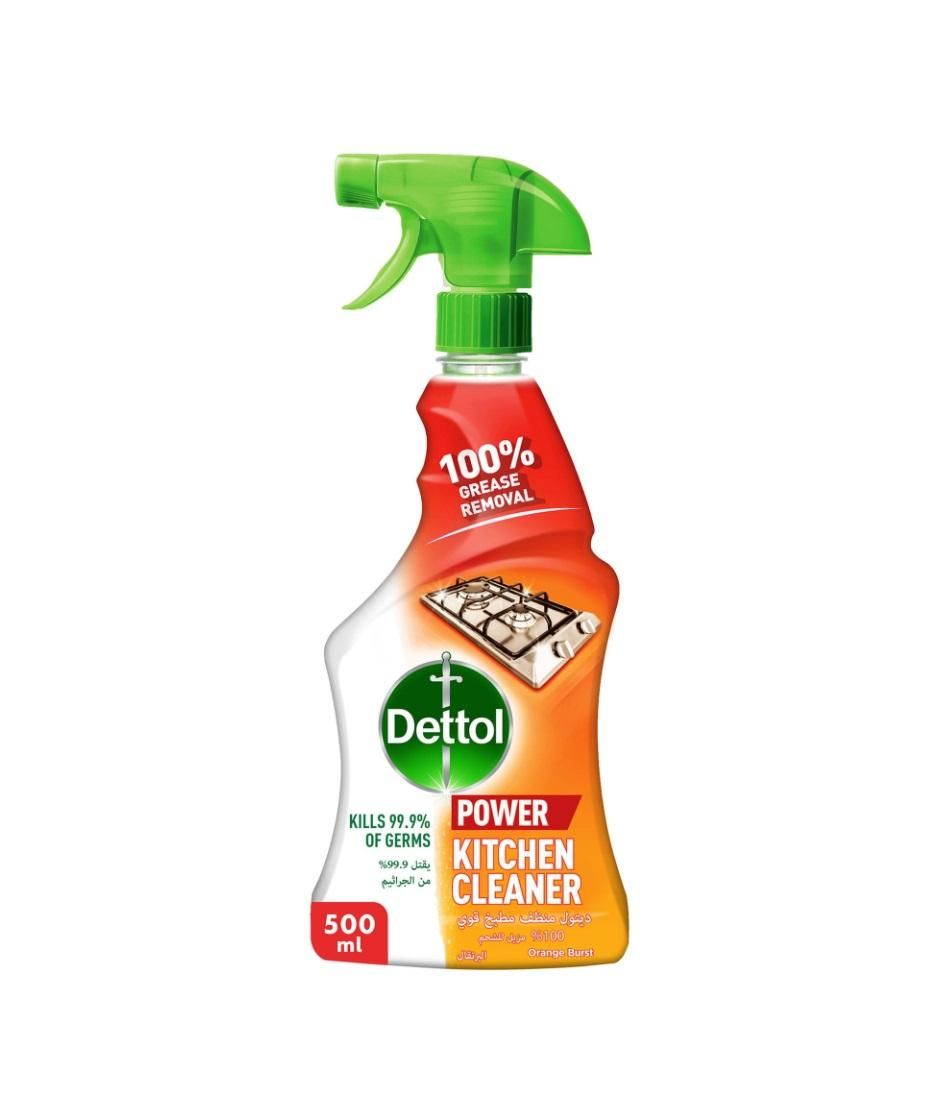 Dettol Power Kitchen Cleaner Trigger Spray, Orange - 500 ml