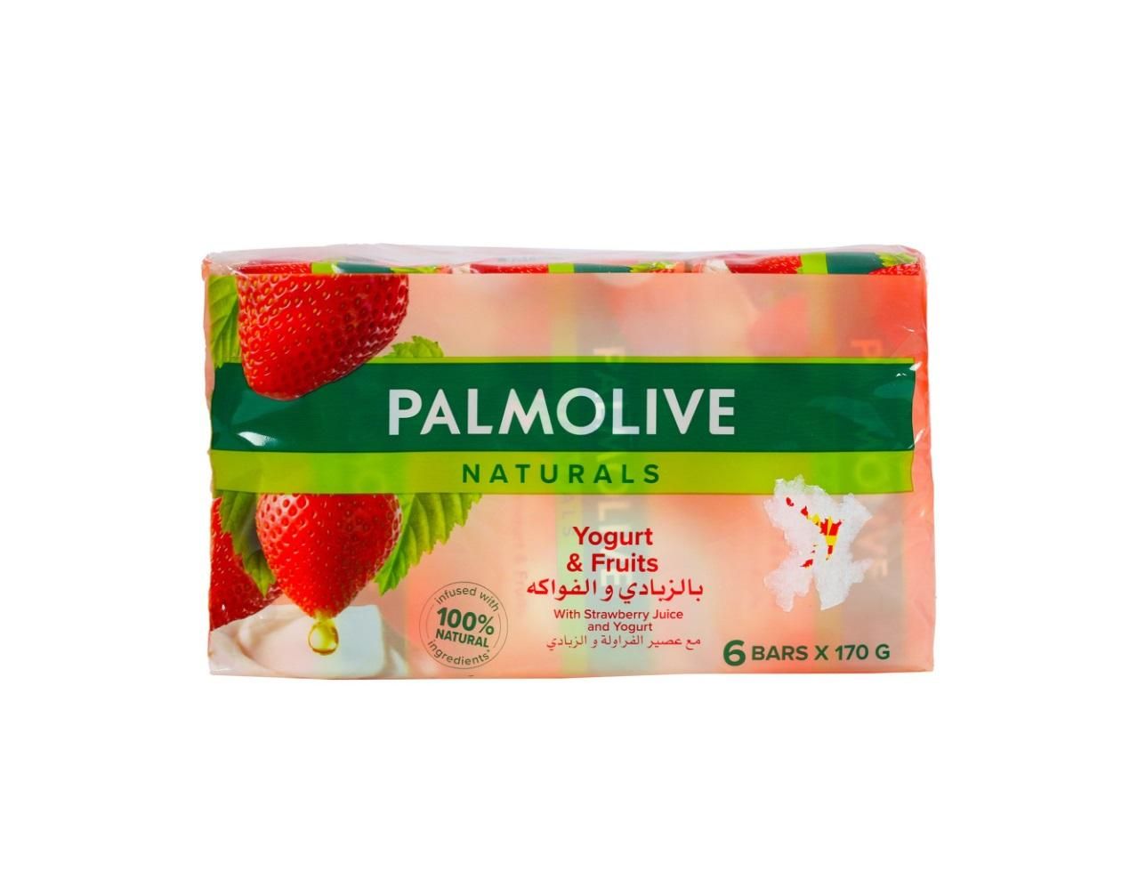 Palmolive Naturals Soap, Yoghurt & Fruits - 170g x 6