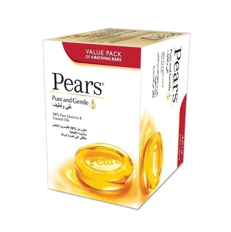 Pears Pure & Gentle Bar Soap - 125g x 4