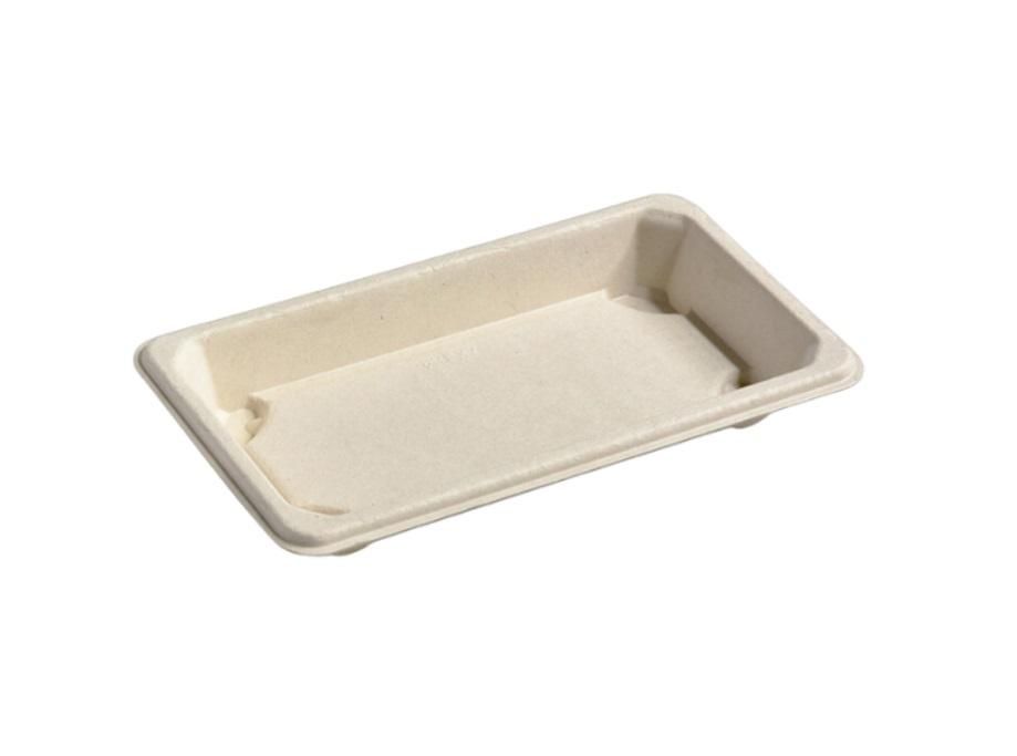 Falcon Bagasse Sushi Tray SS-04 - 50 pcs x 10