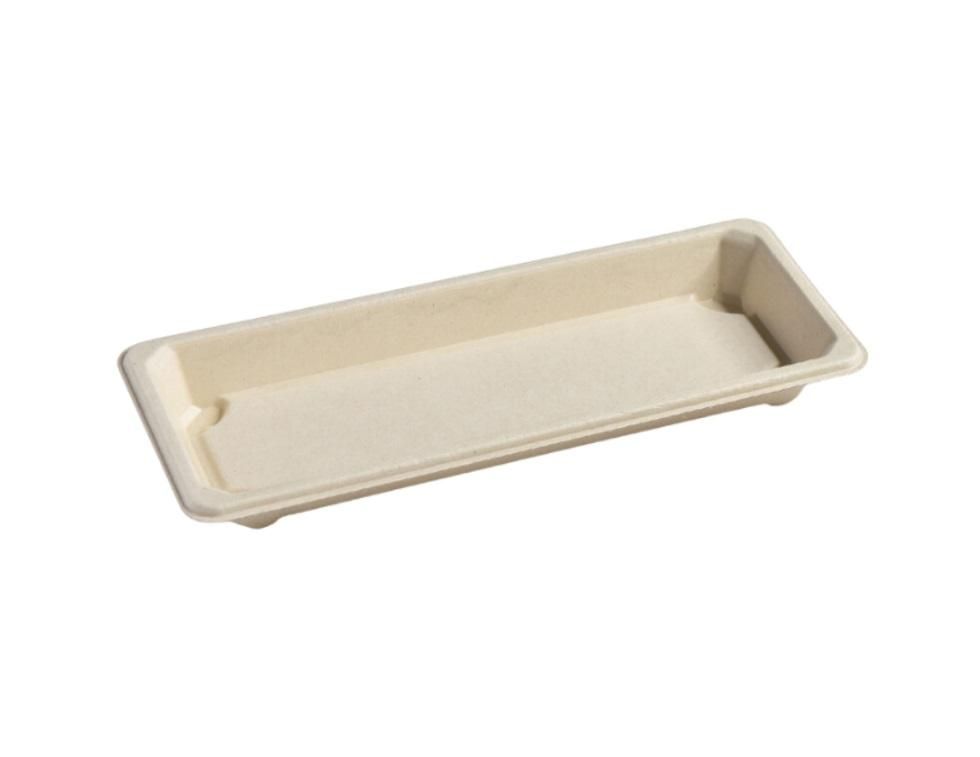 Falcon Bagasse Sushi Tray SS-06 - 50 pcs x 10