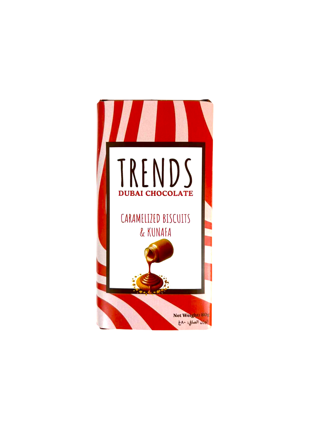 Trends Dubai Chocolate, Caramelized Biscuits & Kunafa - 80g