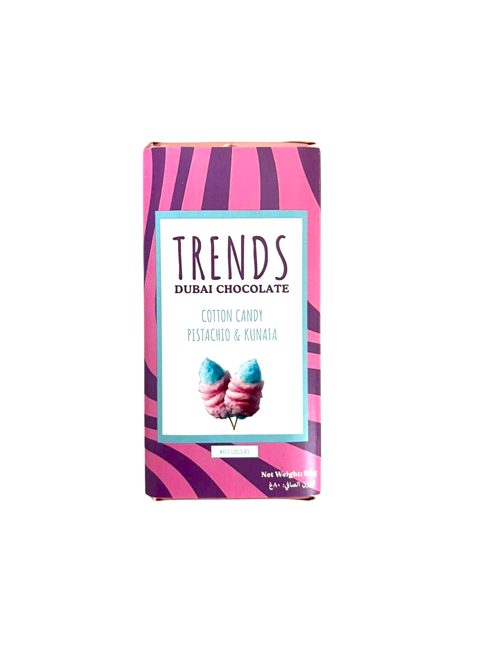 Trends Dubai Chocolate, Cotton Candy Pistachio & Kunafa - 80g