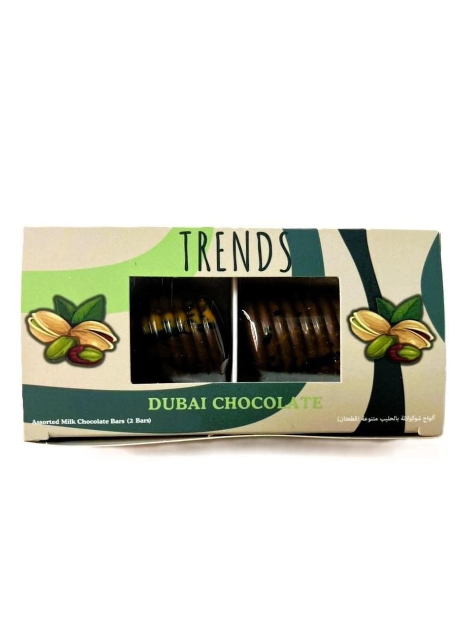 Trends Dubai Chocolate, Pistachio Kunafa & Pistachio Kunafa - 80g (2x40g)