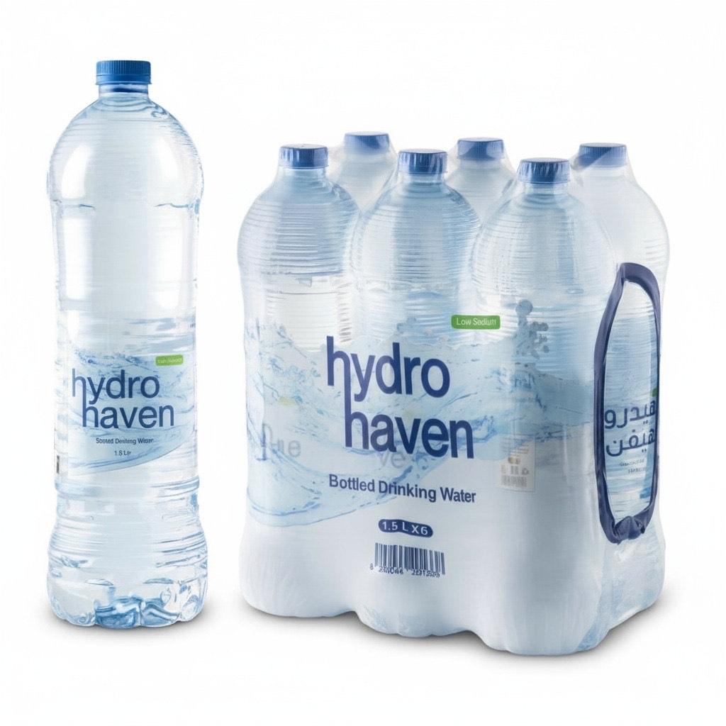 Hydro Haven Bottled Drinking Water - (1.5 Liter x 6) x 3