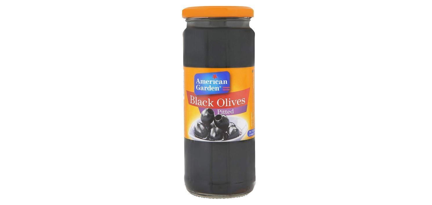 American Garden Olives , Black Pitted - 450g