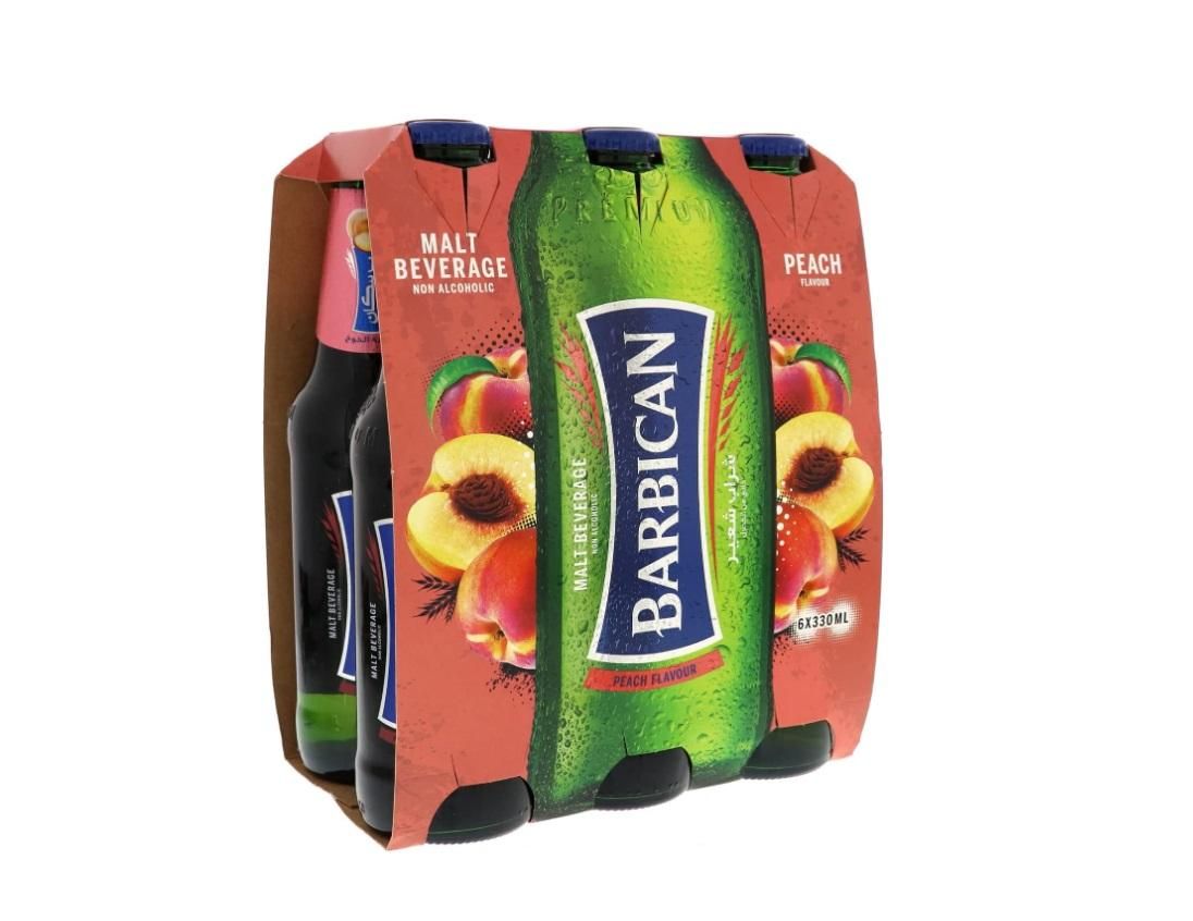 Barbican Peach Non-Alcoholic Malt Beverage - 330 ml x 6