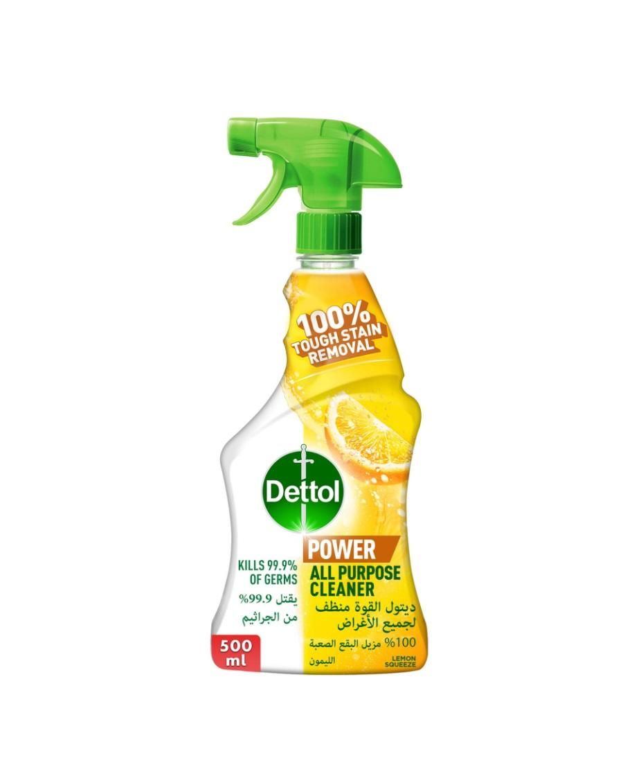 Dettol Power All Purpose Cleaner Trigger Spray, Lemon Squeeze - 500 ml