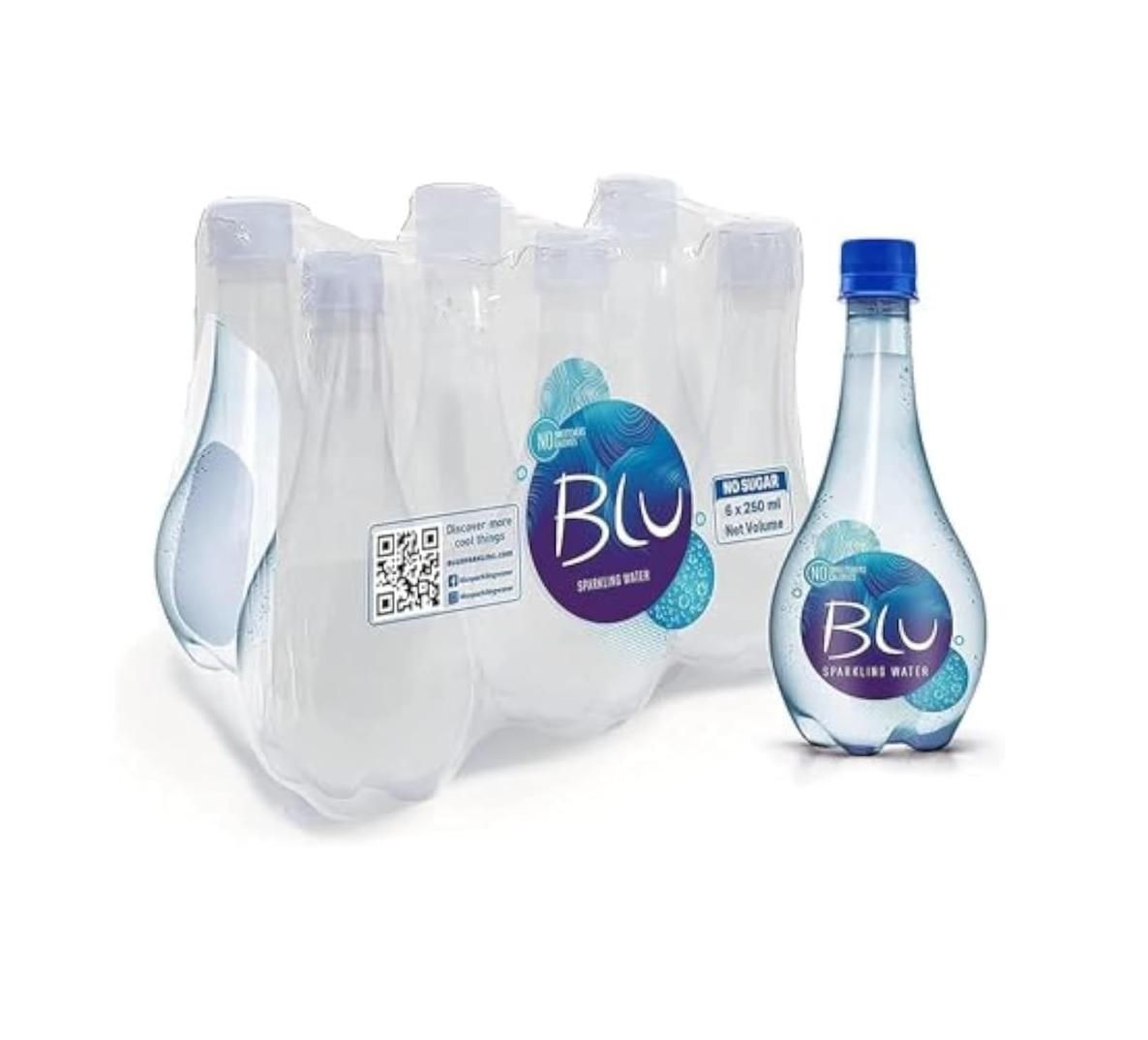 Blu Plain Sparkling Water - 250 ml x 6