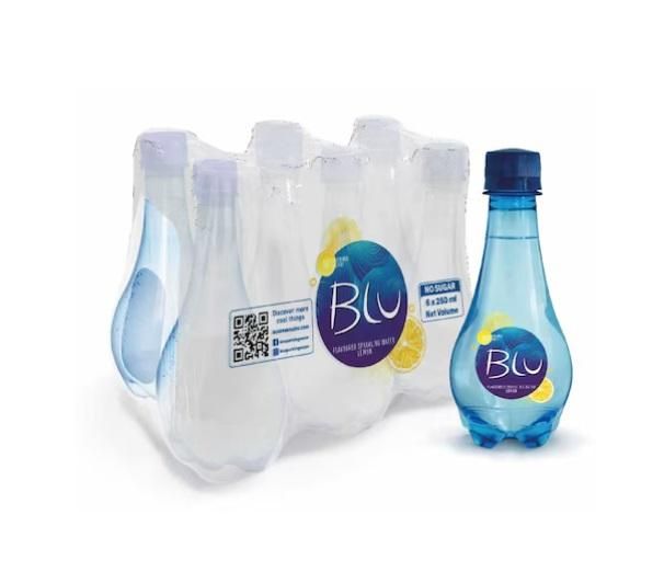 Blu Lemon Sparkling Water - 250 ml x 6