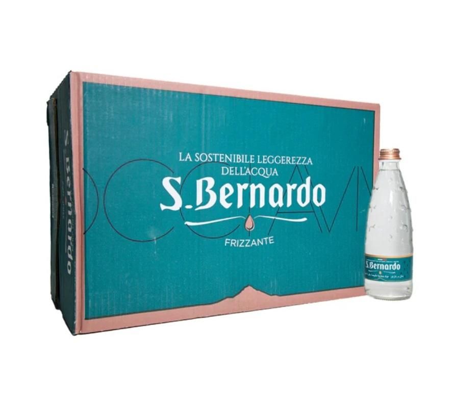 San Bernardo Carbonated Water, Glass Bottle - 330 ml x 24