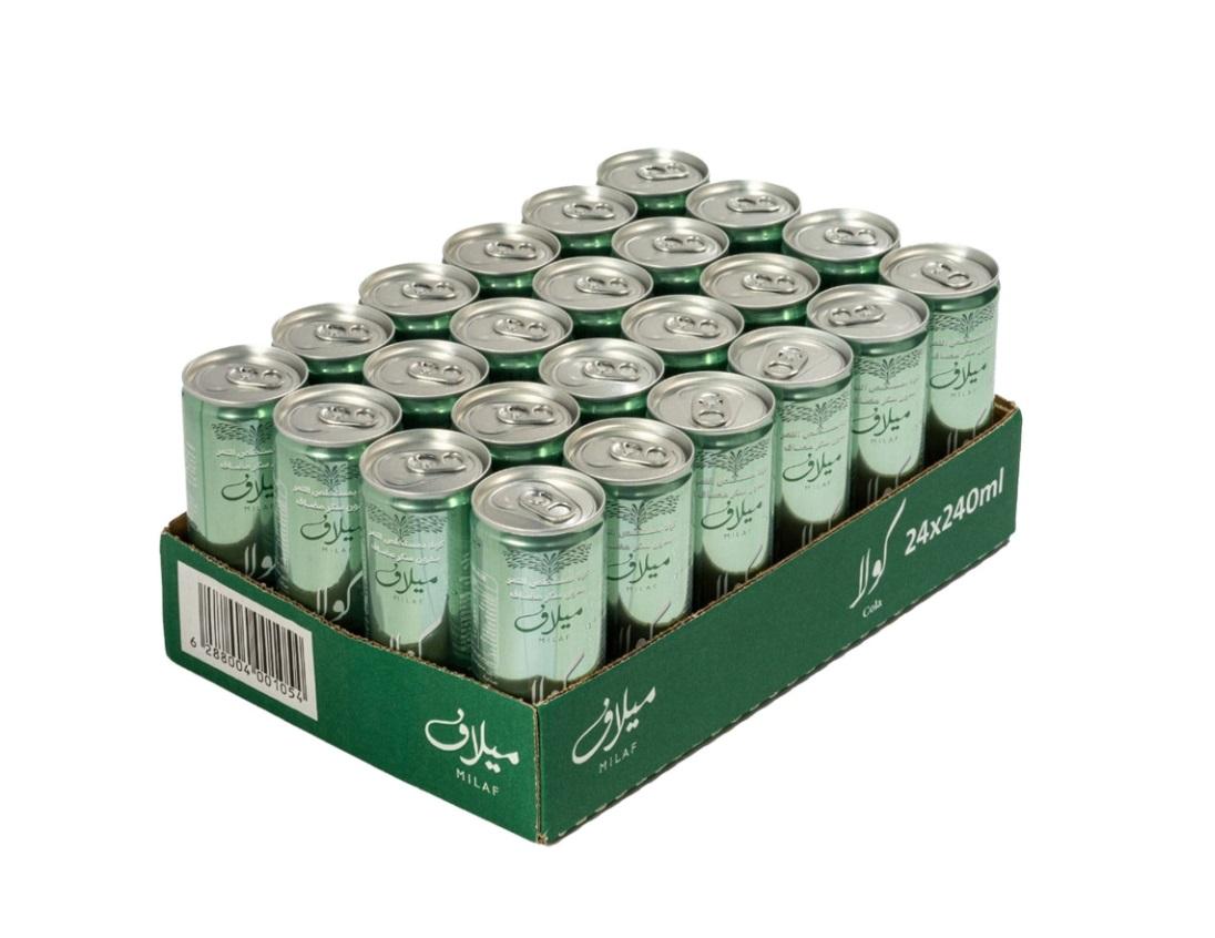 Milaf Cola With Dates Extract Carbonated Drink - 240 ml x 24