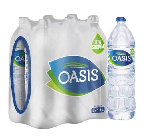 Oasis Low Sodium Drinking Water - 1.5 Liter x 6