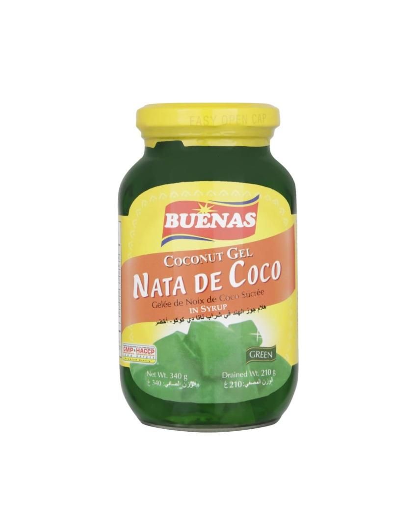 Buenas Nata de Coco, Green Coconut Gel in Syrup- 340g