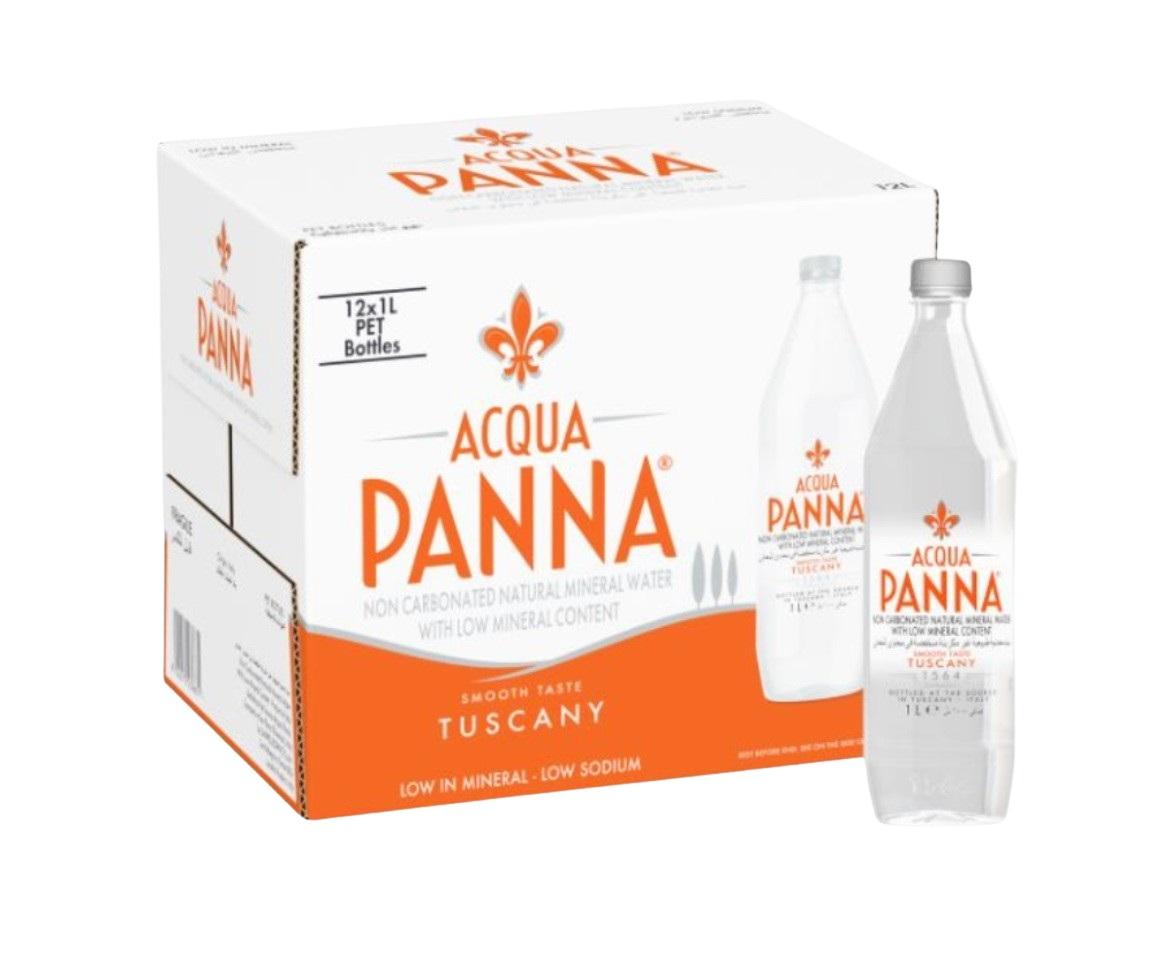 Acqua Panna Mineral Water, Plastic Bottles - 1 Liter x 12
