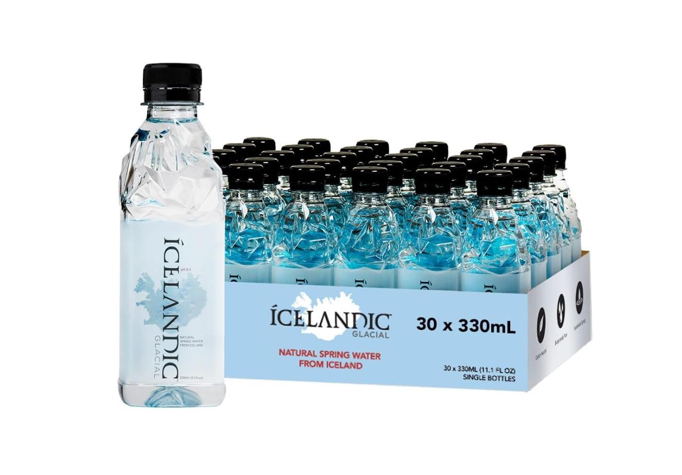 Icelandic Glacial Natural Spring Alkaline Water, PET - 330 ml x 30