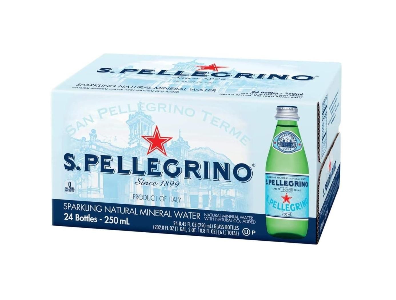 San Pellegrino Sparkling Water, Glass Bottle - 250 ml x 24