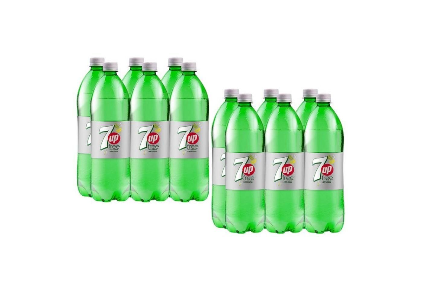 7Up Zero Sugar Softdrink, PET Bottle - 1.25 Liter x 12