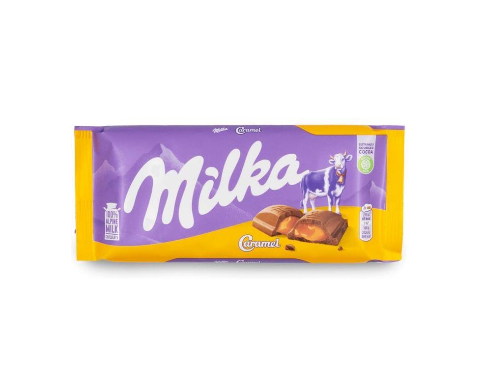 Milka Chocolate with Caramel and Milk Cream - 100g
