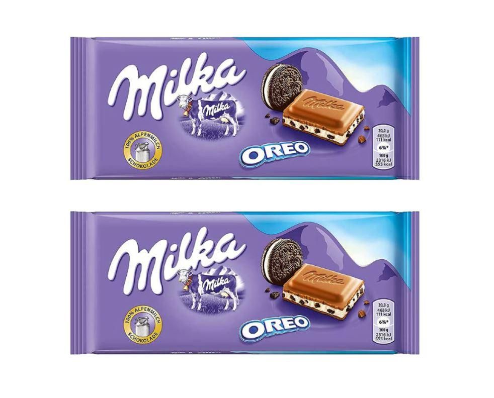 Milka Chocolate With Oreo Cookies - 100g (Dual Pack)