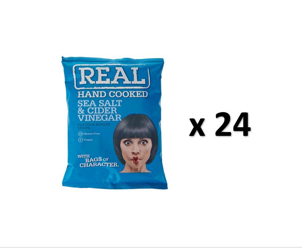 Real Crisps Salt and Vinegar - 35g