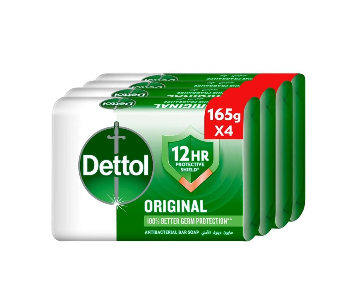 Dettol Antibacterial Original Bar Soap - 165g x 4