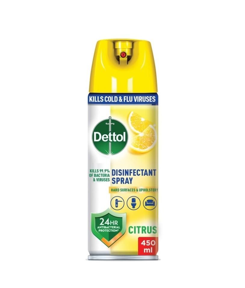 Dettol Disinfectant Spray, Citrus - 450 ml