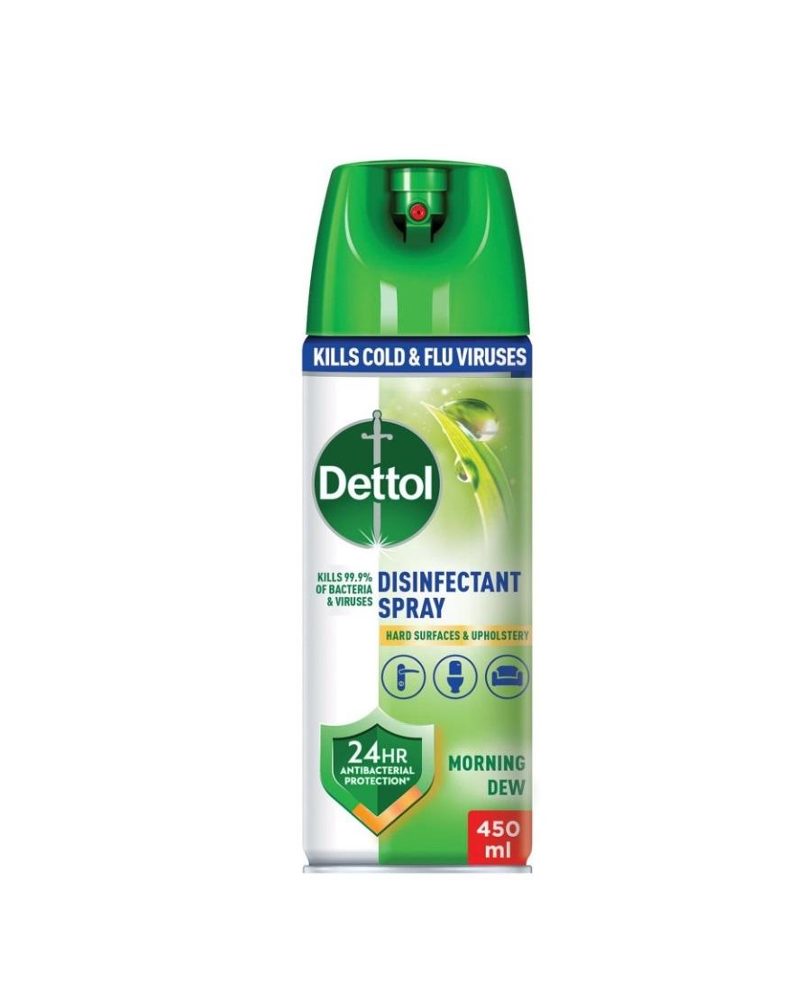 Dettol Disinfectant Spray, Morning Dew - 450 ml