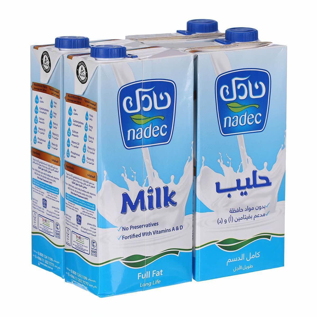 Nadec  UHT Milk Full Cream - 1 Liter