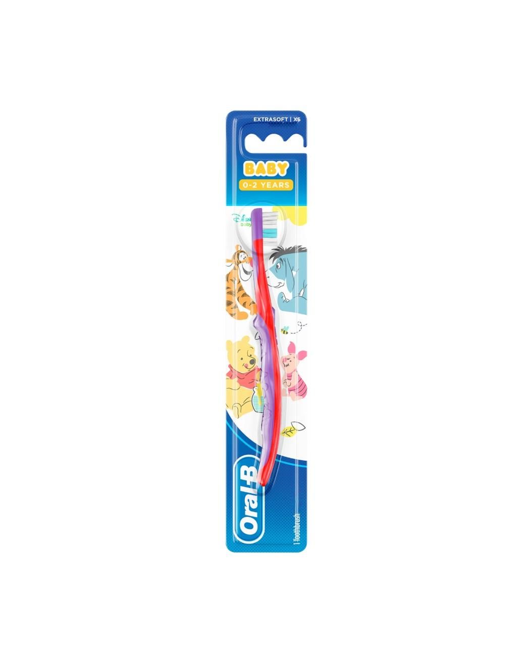 Oral-B Baby Disney Winnie The Pooh 0-2 years, Extra Soft, Manual Toothbrush