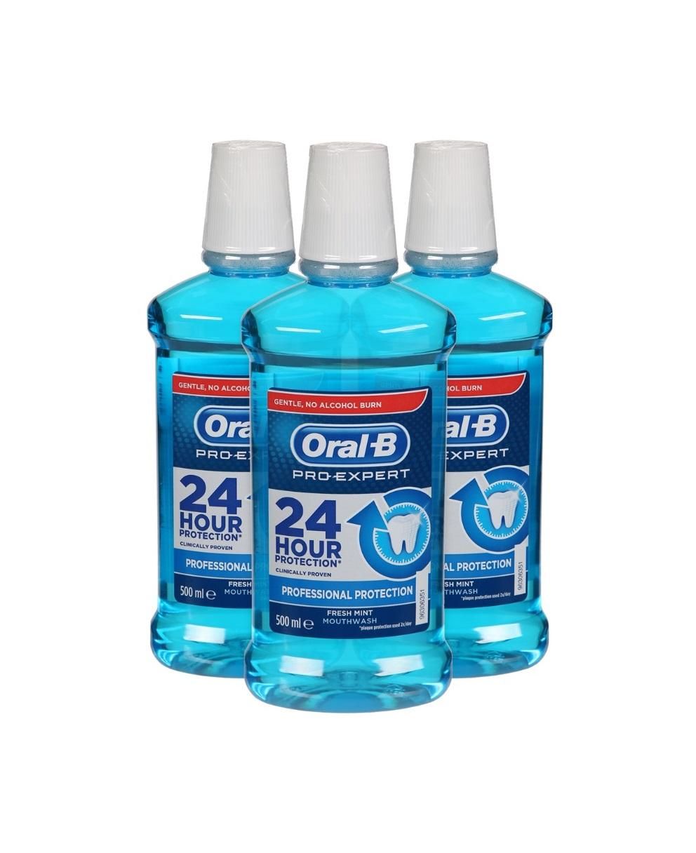 Oral-B Pro-Expert Deep Clean Mild Mint Mouthwash - 500 ml (Buy Two Get One Free)
