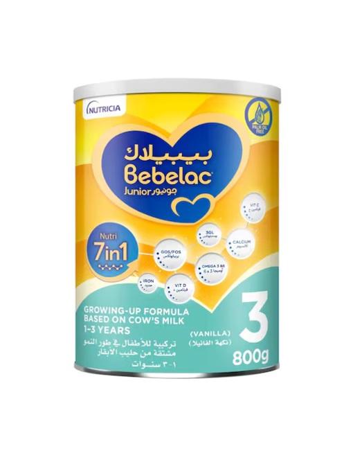 Bebelac Junior Nutri 7in1 Growing Up Formula from 1 to 3 years - 800g