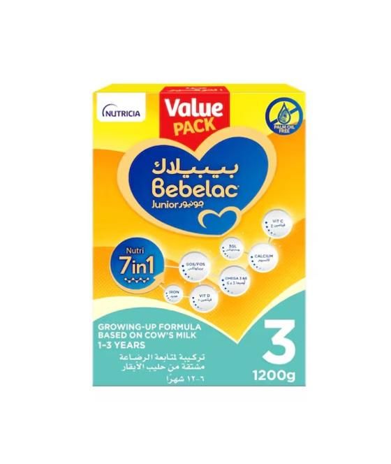Bebelac Junior 3 Nutri 7in1 Growing Up Formula from 1 to 3 years - Value Pack 1200g