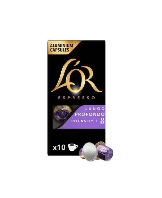 L'OR Espresso Lungo Profondo, Intensity 8 Nespresso Coffee - 10 Capsules