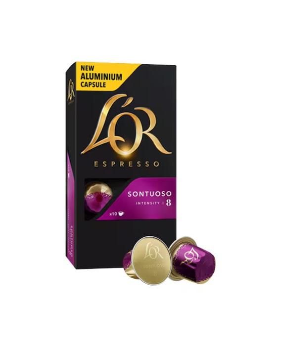 L'OR Espresso Sontuoso, Intensity 8 Nespresso Coffee - 10 Capsules