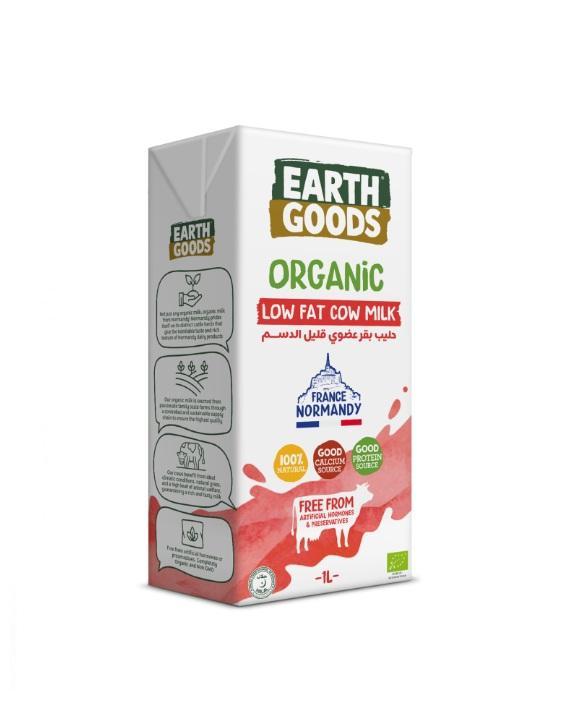 Earth Goods Organic Low Fat Cow Milk - 1 Liter