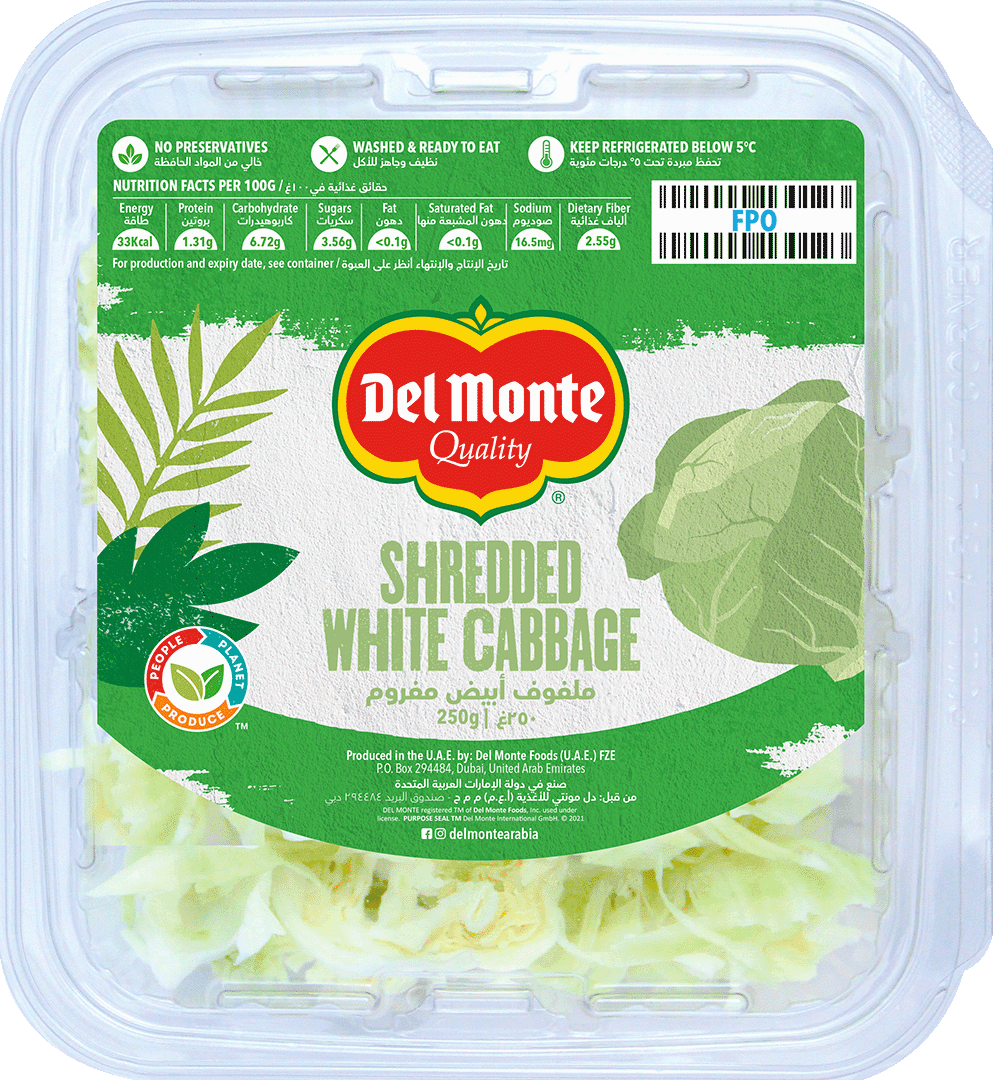 Del Monte White Cabbage (Shredded) - 250g