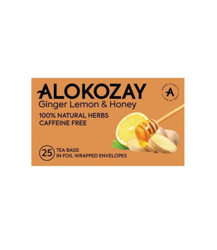 Alokozay Ginger Lemon Honey Tea, Heat Seal Sachets - 25 bags