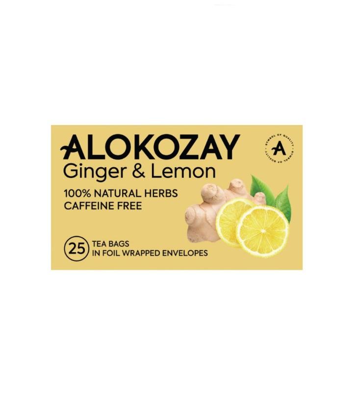 Alokozay Ginger Lemon Tea, Heat Seal Sachets - 25 bags