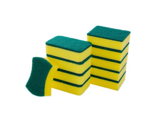 Sponge with Scouring Pad Set - 10 pcs